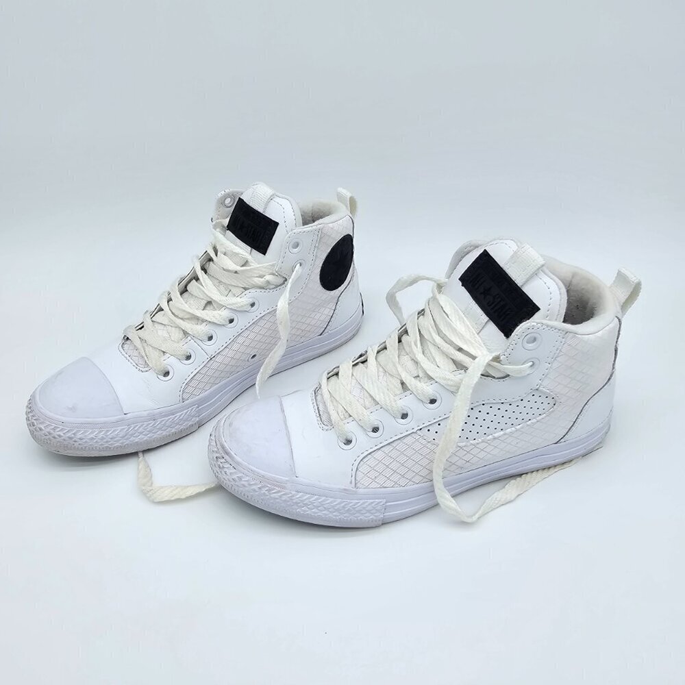 Converse Chuck Taylor Asylum Big Kids Youth Shoes, White, Size 3 - Picture 14 of 16